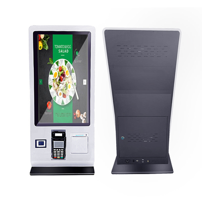 24 pollici Desktop self-service Chiosco di pagamento con stampante Scanner di codice QR per ristorante