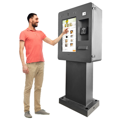 21.5 pollici all'aperto di pagamento self-service tocco tutto in un chiosco chiosco stampante con fotocamera per il lavaggio delle auto