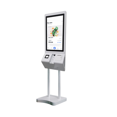 27 pollici in forma di B self-service cassa chiosco tabellone postale macchina con stampante QR Code scanner