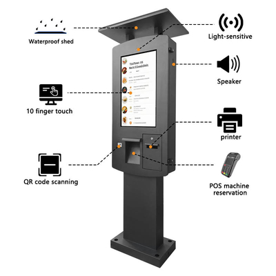 Chiosco di pagamento con touchscreen esterno impermeabile Ip65