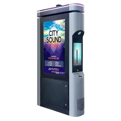 Sensore di qualità dell'aria di 55 pollici 4K Smart City IK10 Chiosco touch screen a vetro a prova di esplosione