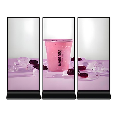 Lettore pubblicitario touchscreen ultrasottile a schermo intero da 69,3 pollici, LCD a colonna, segnaletica digitale con risoluzione 4K