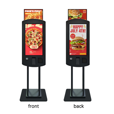 32 pollici 400nits Pannello a doppio lato PCAP Touch Screen Terminale di pagamento self-service con Nvidia GeForce RTX 4060 Chipset Software digitale per ristorante KFC MacDonalds