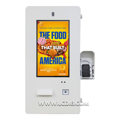 Chiosco per rimorchio alimentare da esterno impermeabile da 21,5 pollici con montaggio a parete, con schermo touch screen con fotocamera, chiosco self-service per rimorchio alimentare