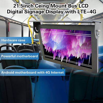 Monitor LCD digitale con Wi-Fi per autobus, montaggio a soffitto, barra allungata da 29 pollici, segnaletica digitale Android, networking wireless, con opzione 4G