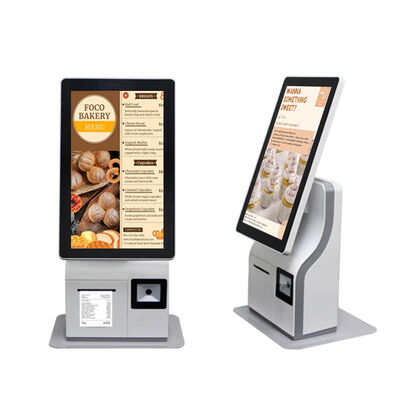 15.6 Inch Desktop Single Dual Side Self Service Cashier Kiosk con scanner QR Barcode Stampa termica 80mm NFC