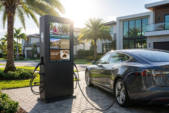 Chiosco di ricarica EV con schermo LCD da 43