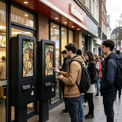 Chiosco di pagamento self-service Chiosco per ordini con touchscreen da esterno da 15,6