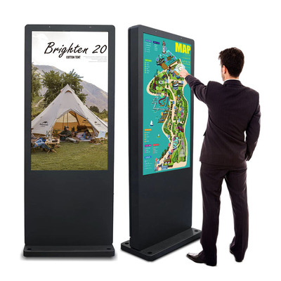 Display a tocco verticale esterno impermeabile Display pubblicitario 2500nits Display di chiosco ad alta luminosità Sostenere Android e Windows System