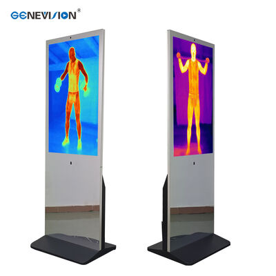 43 pollici PCAP Capacitive Touch Screen Digital Signage Kiosk con fotocamera termica e finitura specchio