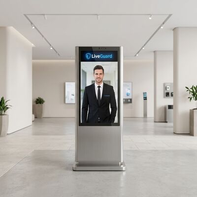 Stazione a 43 pollici di verifica delle informazioni del chiosco del touch screen di G+F con la stampante termica