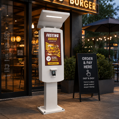 Chiosco di pagamento self-service con striscia a LED