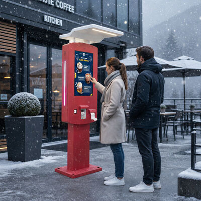 Chiosco self-service impermeabile IP65 con tettuccio e chiosco per ordini automatici RFID per ordinazioni di cibo all'aperto