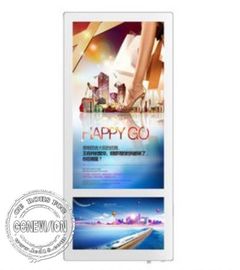 18,5» 10,1» colori LCD di bianco dell'esposizione di pubblicità dell'elevatore dello schermo della parete dello schermo doppio doppio del supporto