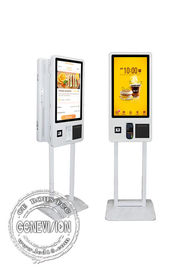 Pavimento del metallo che sta il doppio fornitore laterale a 32 pollici di Bill Acceptor China Factory del touch screen di pagamento del chiosco self service