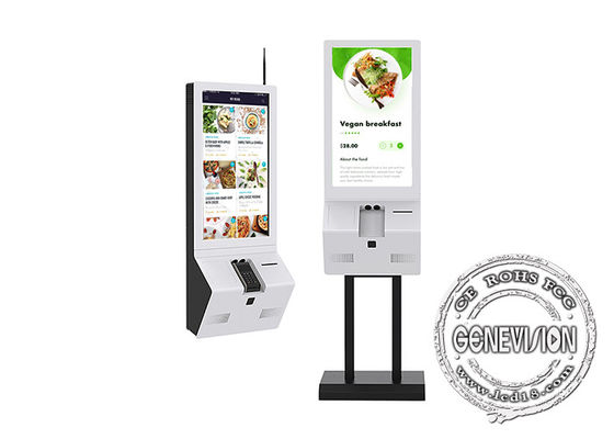 Chiosco d'ordinazione di self service a 32 pollici del PC I3 I5 con la stampante termica