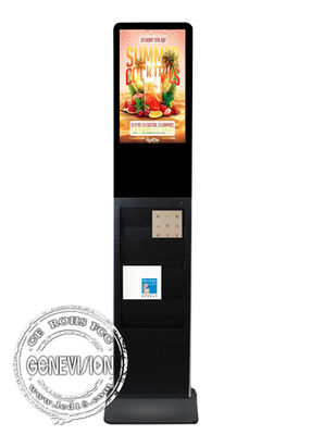 Chiosco LCD a 22 pollici del touch screen 1080P con lo scaffale di libro