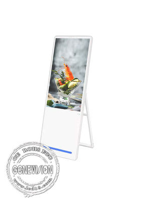 Pavimento a 43 pollici che sta i bordi LCD portatili pieghevoli del menu del contrassegno di Digital