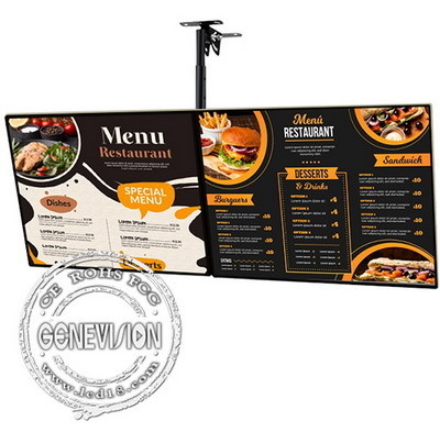 43 55 pollici FHD Stretto Bezel Pendente Parete Montaggio LCD Display Ristorante Menu Screen