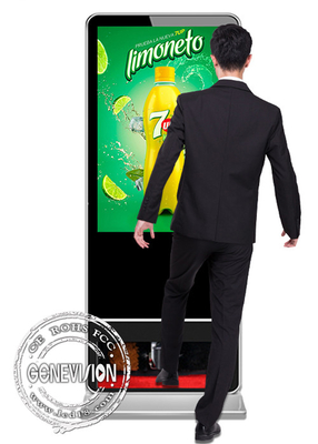 Totem di pubblicità LCD del contrassegno di Digital del chiosco di Android del lucidatore delle scarpe a 55 pollici
